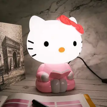 Anime Kawaii Hello Kitty Atinge Lumina De Noapte 3 Trepte De Reglare Somn De Protecție A Ochilor Lampa De Desene Animate Luminoase Jucaria Decor Camera