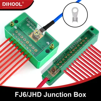 FJ6/JHD Cutie de Joncțiune Unipolar Splitter 1-ÎN Multiple de Măsurare Sârmă Conector monofazat Bloc Terminal Cutie de Distribuție