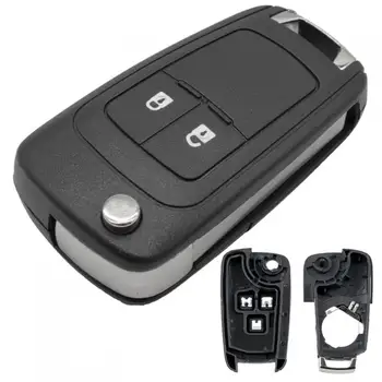 2 Butoane Auto Auto Key Fob Caz de Înlocuire Shell Flip Pliante de la Distanță Acoperire pentru Opel Vauxhall Astra, Insignia, Vectra, Corsa, Zafira
