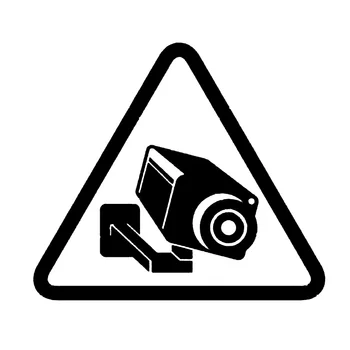 Autocolant auto Semn de Avertizare Autocolant Auto Camera de Supraveghere Video CCTV PVC protecție Solară rezistent la apa 15cm