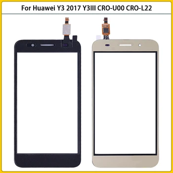 10BUC Noi Y5 Lite Touchscreen Pentru Huawei Y3 2017 CRO-U00 CRO-L02 CRO-L22 Panou de Ecran Tactil Digitizer Obiectiv Fața Exterioară a Sticlei