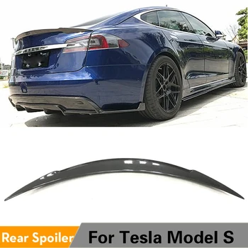 Fibra De Carbon Din Spate Spoiler Portbagaj Aripa Pentru Tesla Model S 2014 - 2019 Boot Masina De Buze Aripa Spoiler