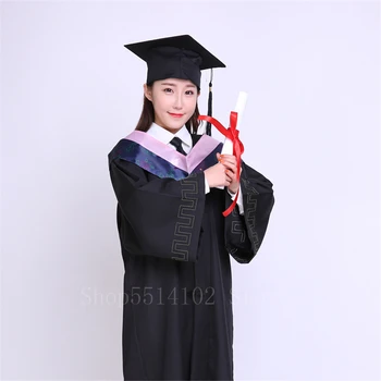 Adult Student Uniforme Școlare de Liceu absolvit Universitatea Costume 6Colors Universitare de Licență Master\'s Haine Roba+capac