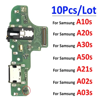 10 buc Incarcator USB Port de Încărcare Conector Dock Bord Cablu Flex Pentru Samsung A10S A20S A30S A50S A21s A12 A02s A03s A03 Core