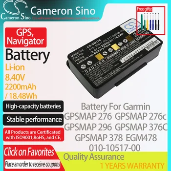 CameronSino Baterie pentru Garmin GPSMAP 276 276c 296 376C 378 EGM478 100054300 dedicat Garmin 010-10517-00 GPS, Navigator baterie