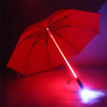 4 culoare vânzare LED umbrelă de ploaie femei barbati Flash de Lumină Umbrela Noapte de Protecție Cadou Multicolor pentru a Alege