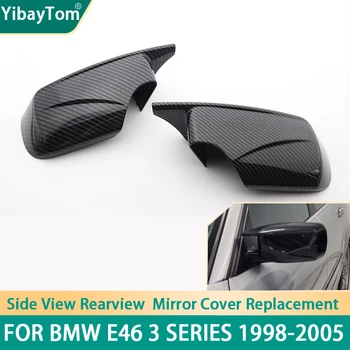 Tipărite Fibra de Carbon Model M4 Stil de Partea Usa Aripa Oglinda retrovizoare Capac de Înlocuire Pentru BMW E46 Seria 3 1998-2005