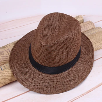 Palarie Unisex Femei Pălărie Trilby De Paie Largă Refuz Capac De Vară, Soare Pe Plaja Panama Oameni Cool Margine Largă Pălării De Cowboy Vizor