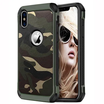 Armata Camuflaj Camuflaj Cover Pentru iPhone 14 13 12 11 Pro Max XS MAX XR X 7 8 6 6s Plus 5 4 SE Silicon Moale rezistent la Socuri Armura Caz