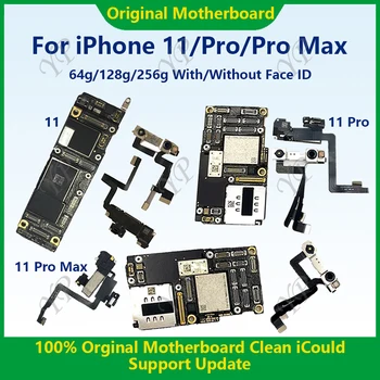 Testat pe deplin Autentice Placa de baza Pentru iPhone 11 Pro Max 64g/256g Cablajului Original Cu Fața ID Curățate iCloud Transport Gratuit