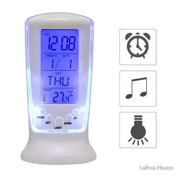 Mini Ceas cu Alarmă Luminoasă cu LED-uri Leneș Ceas Electronic 3XAAA Baterie(Nu Contine Baterie) 5.8cmX6.5cmX12.2cm Plastic Ceas Deșteptător