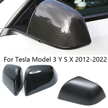 Pentru Tesla Model 3 Y S X 2012-2019 2020 2021 2022 Real Uscat Fibra De Carbon Auto Oglinda Laterala Capacului Exterior Oglinda Retrovizoare Capac De Acoperire