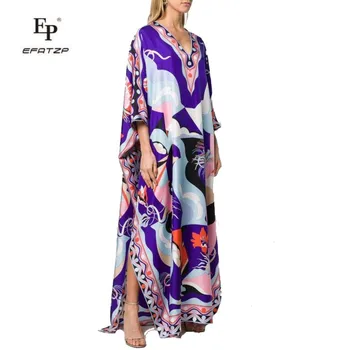 EFATZP Nou Rochie de Femei Fertiliza și de a Crește Stil Tricot Elastic CAFTAN de Moda Rochie de