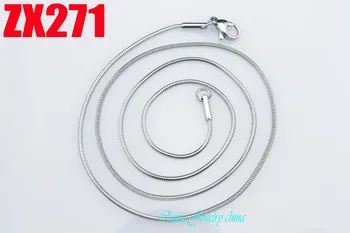 1.2 mm rotund șarpe lanț din oțel inoxidabil colier moda barbati femei bijuterii lanturi 10buc-200pcs ZX271