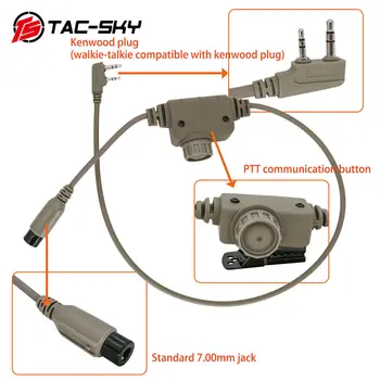 TAC-NORI Tactice ASV Adaptor RAC ASV Cască Accesorii Compatibile COMTAC SORDIN Cască pentru Kenwood Plug Walkie Talkie