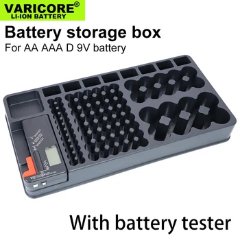 1-10BUC Bateriei Cutie de Depozitare Titularul Caz/Organizator/Container AA AAA C D și 9V baterie cu tensiune de Test metru