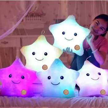 Unic Luminos Perna Vii Star Design de Lumină LED Pernă de Pluș Perna Pentru Dormitor, Canapea Creativ Cadou de Ziua de nastere Pentru Copii