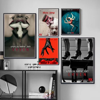 Show TV American Horror Story Poster Pictura Panza Printuri de Arta de Perete Poza Pentru Bar Decor Acasă