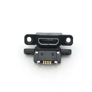 1buc Micro USB 5pin de Încărcare Jack Mufa Dock Port 5P IP67 SMT bord Impermeabil Femeie Conector Cu Surub