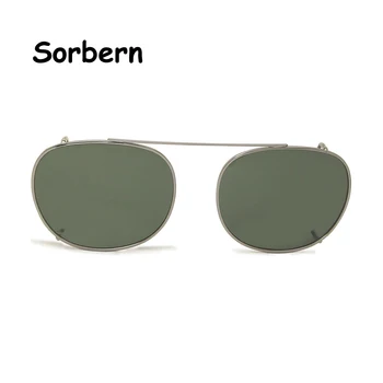 Depp Stil Polarizati Clip-On ochelari de Soare Rotund Bărbați Ochelari Pentru Conducere de Ochelari Fixați Pe ochelari de Soare Femei de Metal Oculos De Sol UV400