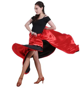 Noua Fusta Flamenco 360 de Grade Dans spaniol Fusta de Dans Burtă Mare Leagăn Fusta Cerc Mare latină fusta Swing de Deschidere Dans Costum