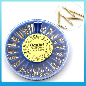 240PCS/CUTIE Dentare Șurub Posturi Dentare de Aur Placat cu Șurub Post Truse Dentare, Materiale Pentru Dentist Instrument de Stomatologie