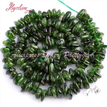 Verde Natural Diopsid formă neregulată Neregulată 3x5-4x7mm Piatra Margele Pentru DIY Colier Bracelat Femeie Bijuterii de Luare De 15