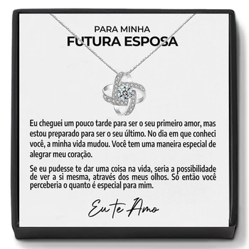 Futura Esposa Colier pentru Femei portugheză Soția Soțul Fata de Moda Colier Pandantiv Inima Coliere Bijuterii de Ziua Îndrăgostiților