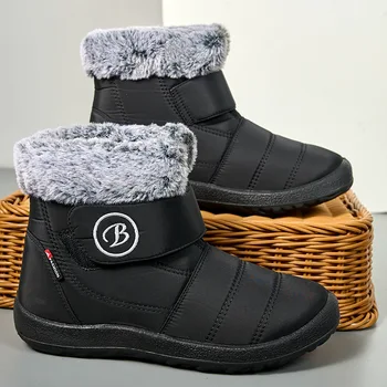 Femei Cizme de Toamnă și de Iarnă Zăpadă Boot 2022 Plus Catifea Caldă Femeile Plat Pantof Impermeabil Culoare Solidă Pantofi Casual Botas De Mujer