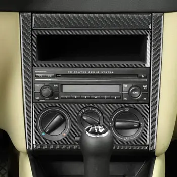 Fibra de Carbon Centrul de Control CD AC Aer Conditionat Radio Panoul de Acoperire Cadru Garnitura Pentru VW Golf 4 Jetta Bora MK4 R32 GTI 1999-2004