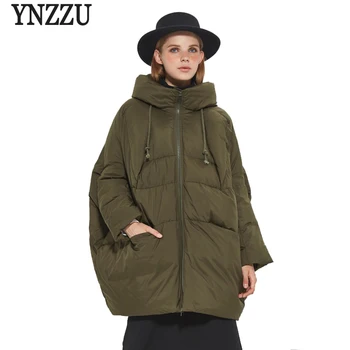 YNZZU Brand de Iarnă de Înaltă Calitate în Jos Jachete Femei Mediu Timp Liber Rață Jos Haine de sex Feminin Zăpadă Palton Plus Dimensiune YO375