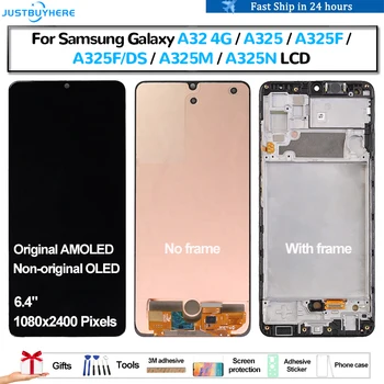 Original AMOLED Pentru Samsung Galaxy A32 4G A325 A325F A325F/DS A325M Pantalla lcd Display Panou Tactil Ecran Digitizer Asamblare
