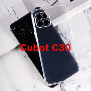 Transparent Cazul în care Telefonul Pentru Cubot C30 Caz Silicon Moale de Protecție Negru TPU Caz Pentru Cubot C30 C 30 30c Cubot Capacul din Spate Etui