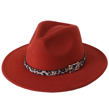 Fedoras Biserică Simplă Picătură de Apă Pălărie Panama Solid Simțit Fedoras Hat pentru Barbati Femei Lână Artificială Amestec de Jazz Capac Pălărie de Cowboy