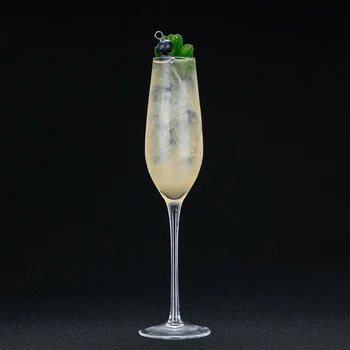Transport gratuit 4BUC 220ml Flaut de Șampanie Pahare Pahare de Cocktail Elegant Proiectat de Mână cu sufletul la gură, Plumb, Cupe de Șampanie