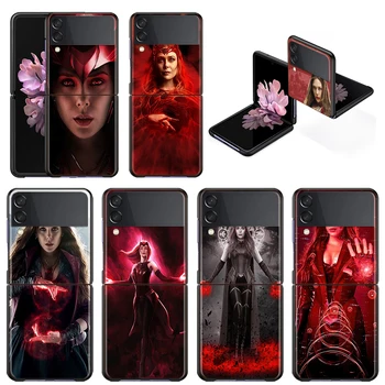 Scarlet Witch Marvel rezistent la Șocuri Acoperire pentru Samsung Galaxy Z Flip 4 3 5G Greu Telefonul Negru Cazul Segmentate Proteja Capacul Coque Capa