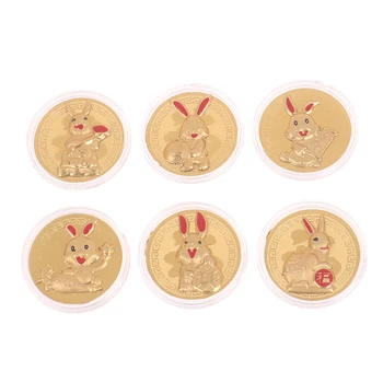 2023 Anul Nou De Iepure Monede Comemorative Zodiac Chinezesc Pictat Cadou Douăsprezece Animale Zodiacale Monede De Colectie