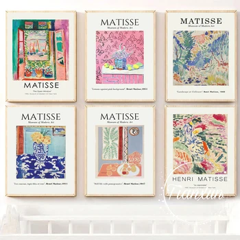 Vintage Henri Matisse Retro Postere Si Printuri Abstracte Peisaj Arta De Perete Panza Pictura Imagini Pentru Living Decor Acasă