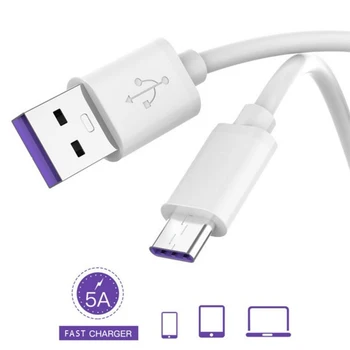 Cablu USB de Tip C pentru Huawei P40 Pro Mate 30 P30 Pro Supraîncărca 40W 5A Încărcare Rapidă USB-C Încărcător Cablu pentru Cablu de Telefon