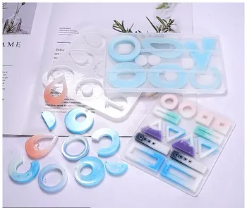 DIY Cristal Cercei Moda Pandantiv Agățat Earnail Mucegai Silicon Bijuterii Neregulate cercei Rășină Mucegai en-Gros