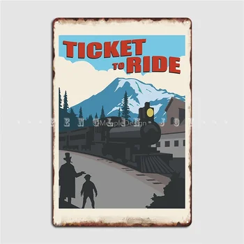 Ticket To Ride Joc De Bord - Minimalist Stil De Călătorie De Jocuri De Noroc Art Metal Sign De Perete Pub Bar Club Placa De Perete Tin Semn Postere