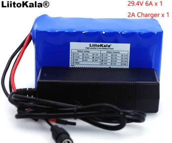 LiitoKala 24V 6Ah 7S3P 18650 Baterie 29.4 v 6000mAh BMS Biciclete Electrice Moped /Electric/Li ion Baterie Pack+29.4 V 2A Încărcător